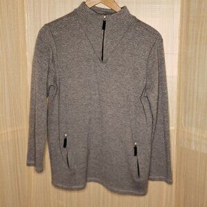 Villager Sport Women’s Grey Heathered 1/2 Zip Jacket Large